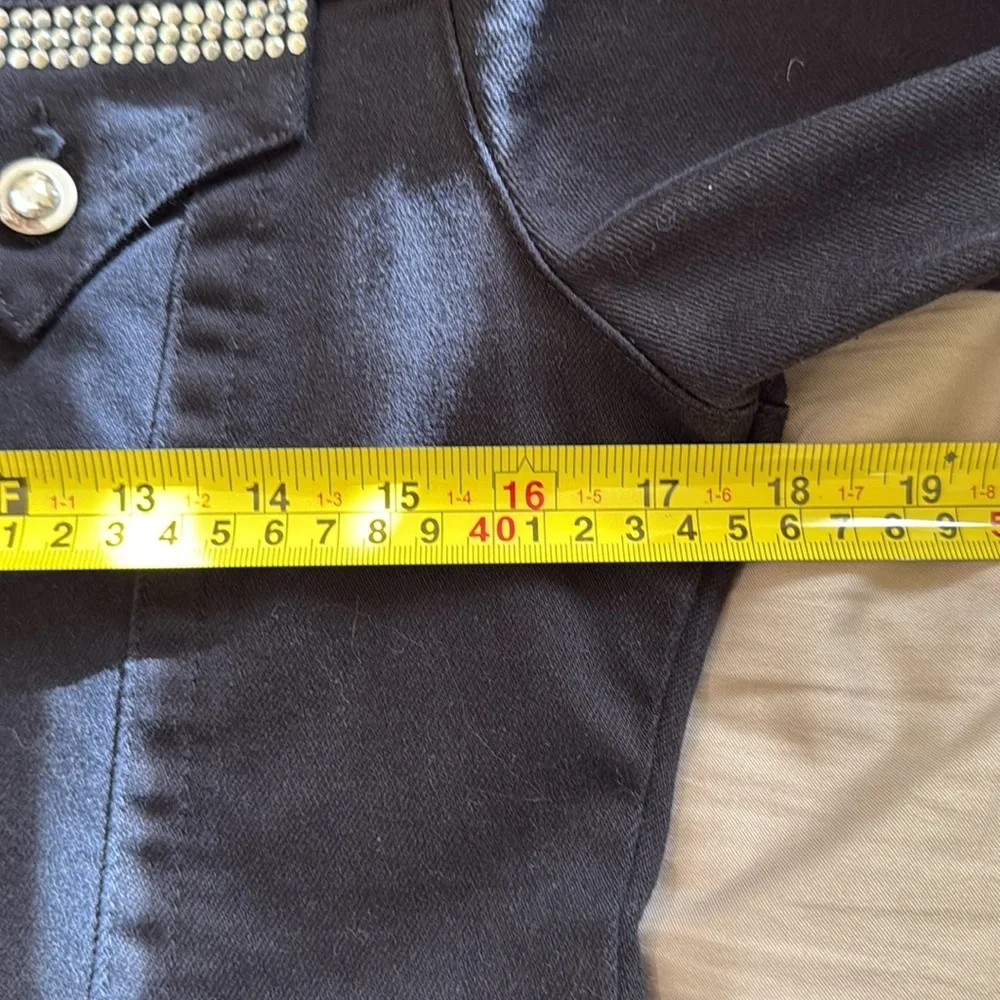 Lawman Black Rhinestone Women's Jacket M - Picture 7 of 10